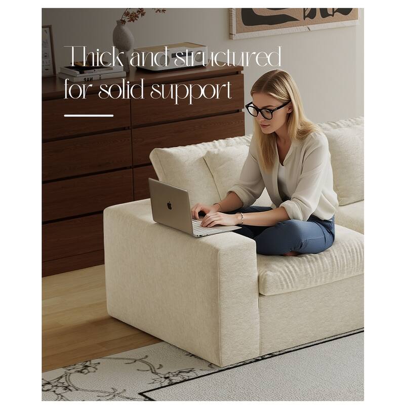 Modular Sectional Sofa, Compressed Sectional Sofa Modern Minimalist Style Corduroy Couch, Sleeper Sofa