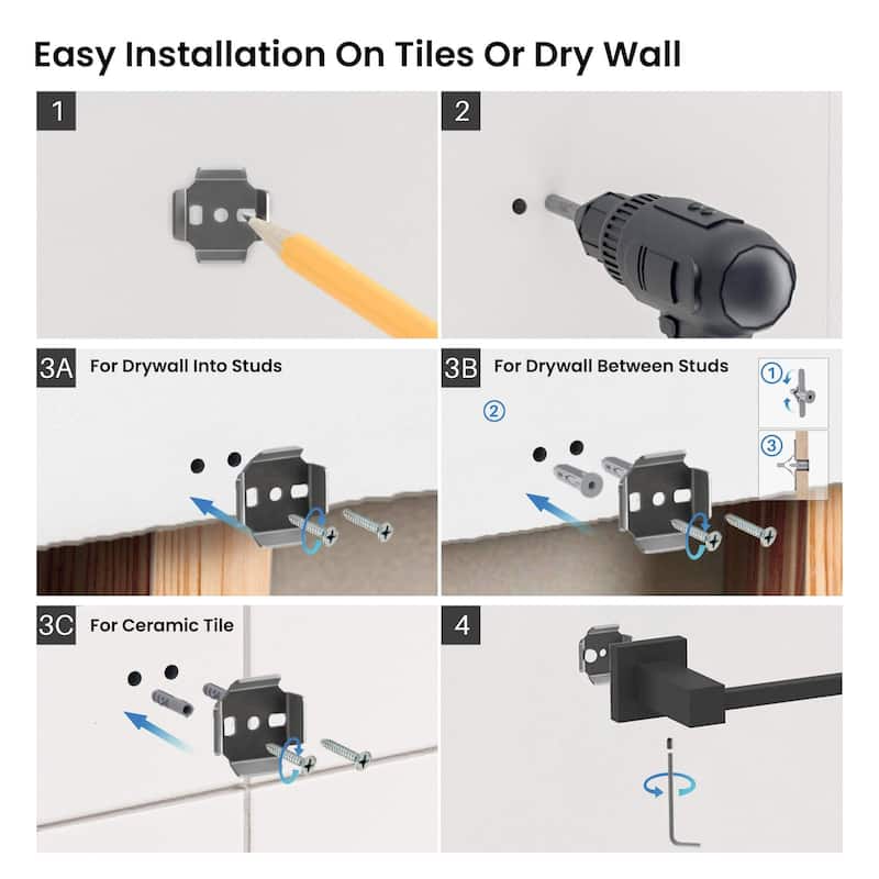 Cube 10 inch Bathroom Towel Bar