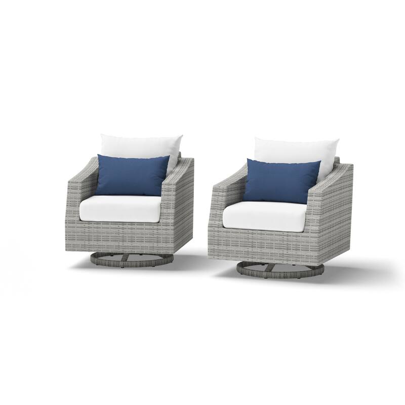 Cannes 2 Piece Sunbrella Outdoor Patio Motion Club Chairs