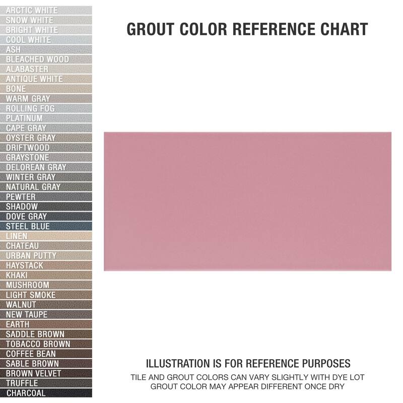 Merola Tile Projectos Blush Pink 3-7/8" x 7-3/4" Ceramic Floor and Wall Tile