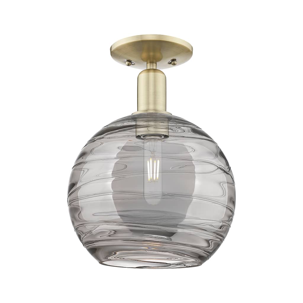 Innovations Lighting Endless Possibilities Arcadia - Athens Deco Swirl - 1 Light 10" Semi-Flush Mount