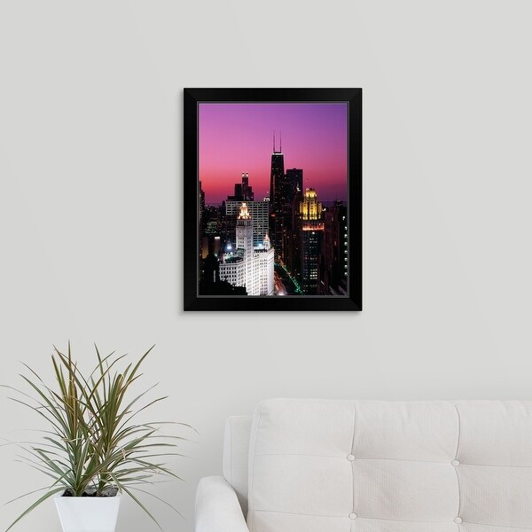 "Chicago, IL, USA" Black Framed Print