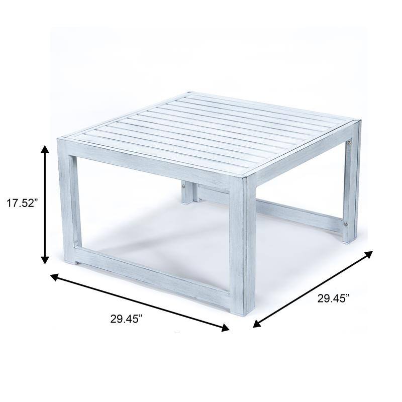 Chelsea All-Weather Aluminum Frame Patio Side Table Rust Resistant for Home and Garden