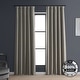 preview thumbnail 45 of 89, Exclusive Fabrics Faux Linen 100% Blackout Curtains Heat and Light Blocking - (1 Panel) 50 X 108 - Destination Slate