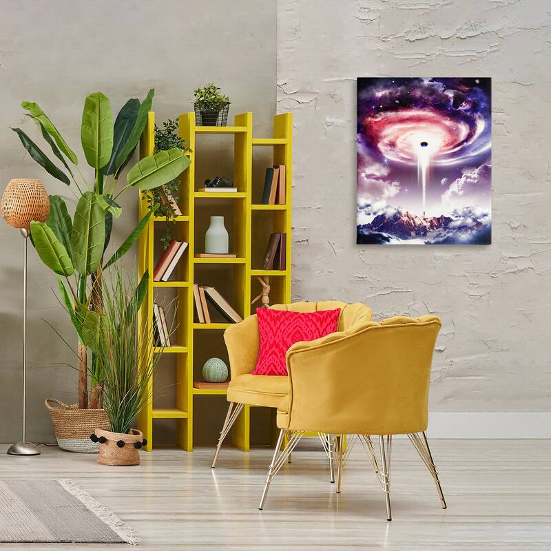 Stupell Surreal Space Nebula Rays Canvas Wall Art Design By Barrett Biggers