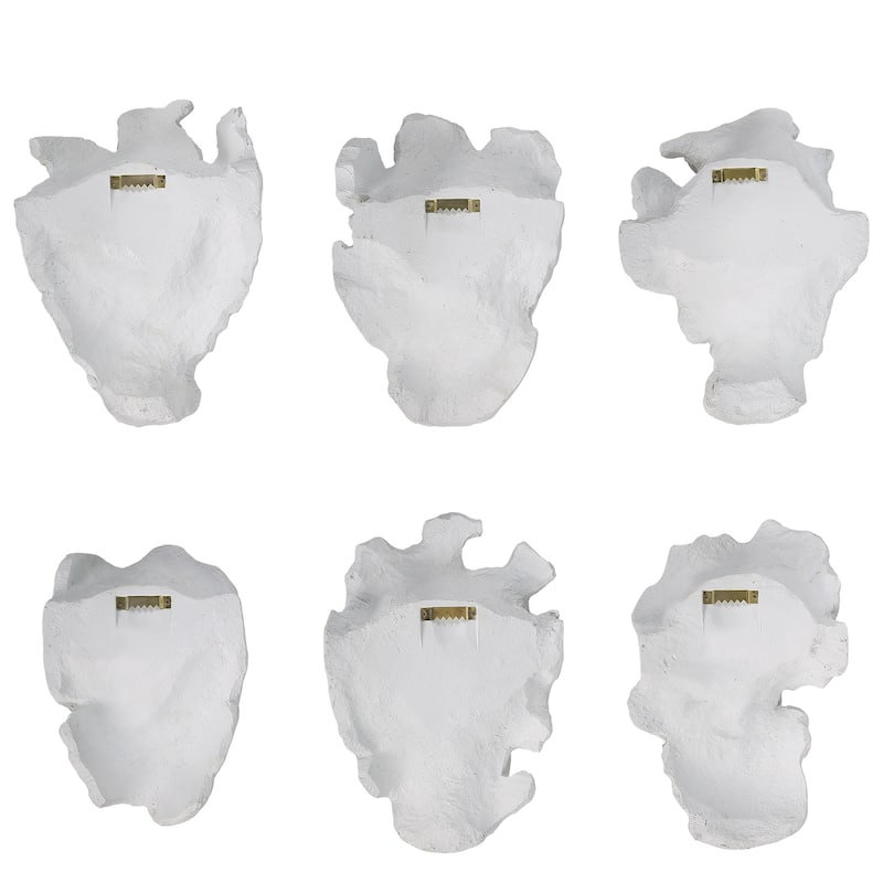 Uttermost Self-Portrait White Mask Wall Decor, Set Of 6