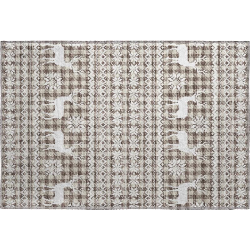 Premium Washable Super Soft Christmas Reindeer Mayfield Rug