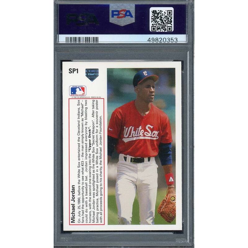 Michael Jordan 1991 Upper Deck Baseball Card #SP1 Graded PSA 8 - 8'6" x 11'6"
