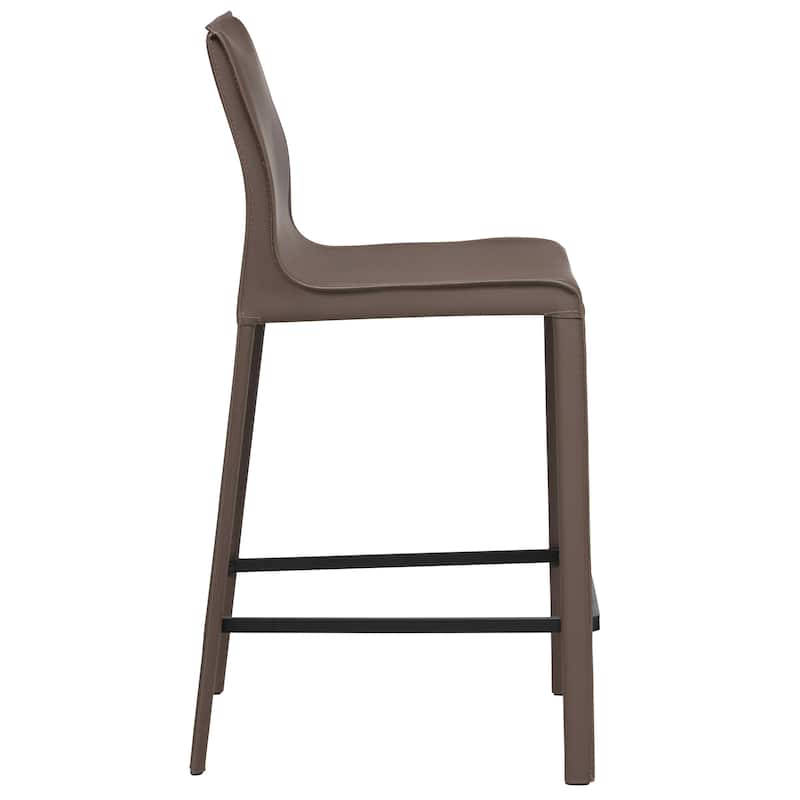 STAN Modern Leather Counter Stool