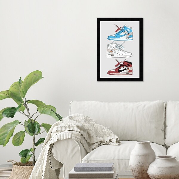 Wynwood Studio 'My Sneaker Collection' Fashion and Glam Wall Art Framed ...