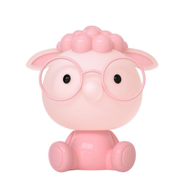 slide 2 of 7, Lumi Pals Kid's Table lamp/ night light Sitting Sheep Pink