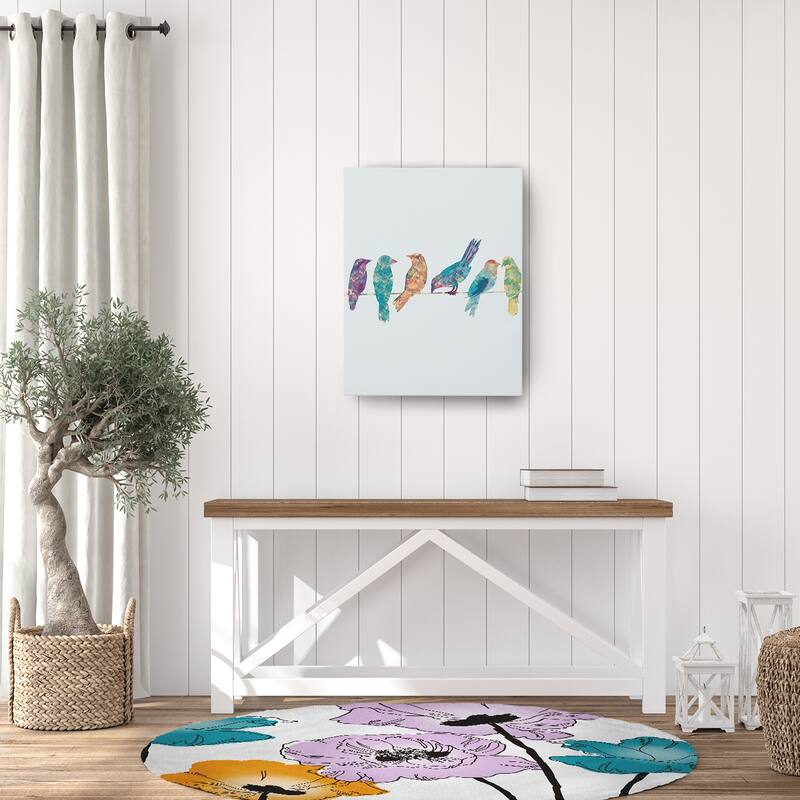 Popping Poppies Spring Chenille Rug