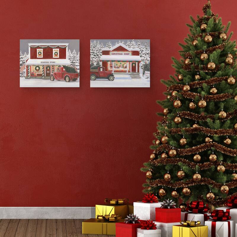 Holiday Moments I Gray, Holiday Moments II Gray Canvas Art Prints