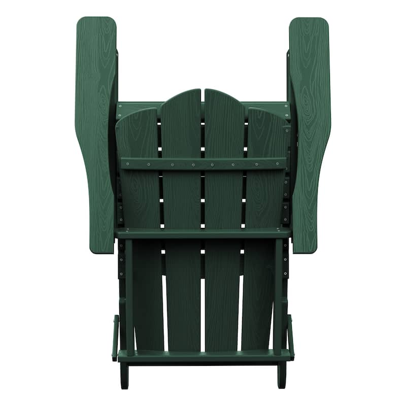 Outdoor HDPE Folding Classic Adirondack Chair All-Weather