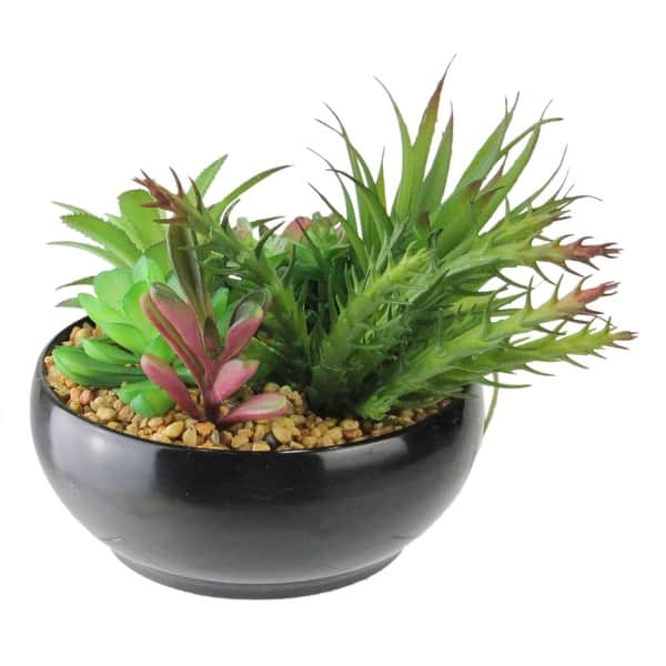 Shop 6 Decorative Artificial Succulent Plant Arrangement In A