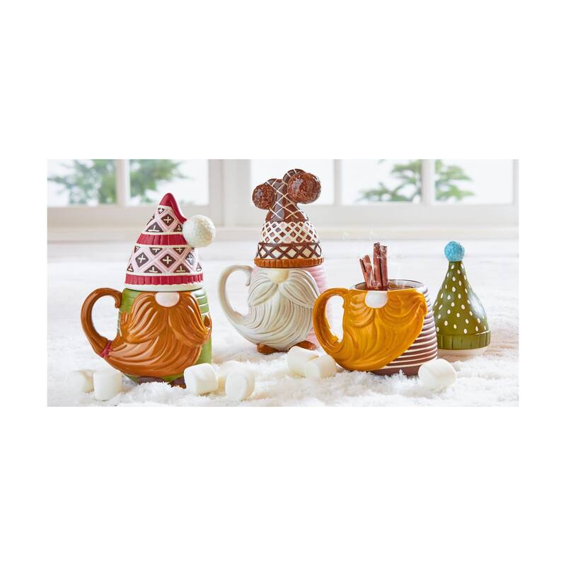 Oskar Gnome Lidded Mug 18 oz