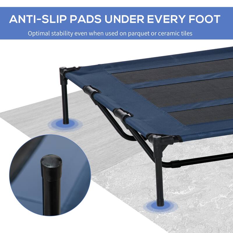48" x 36" Breathable Elevated Dog Bed Portable Pet Cot,Raised Pet Bed w/ Carry Bag Metal Frame Breathable Mesh