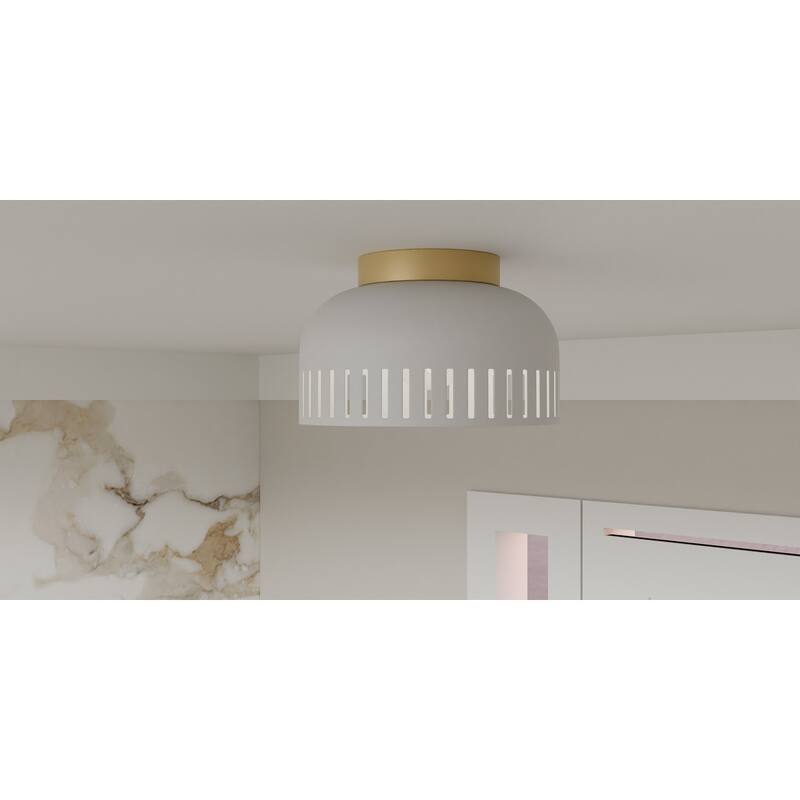 Keagan 1-Light Matte White Flush Mount Light