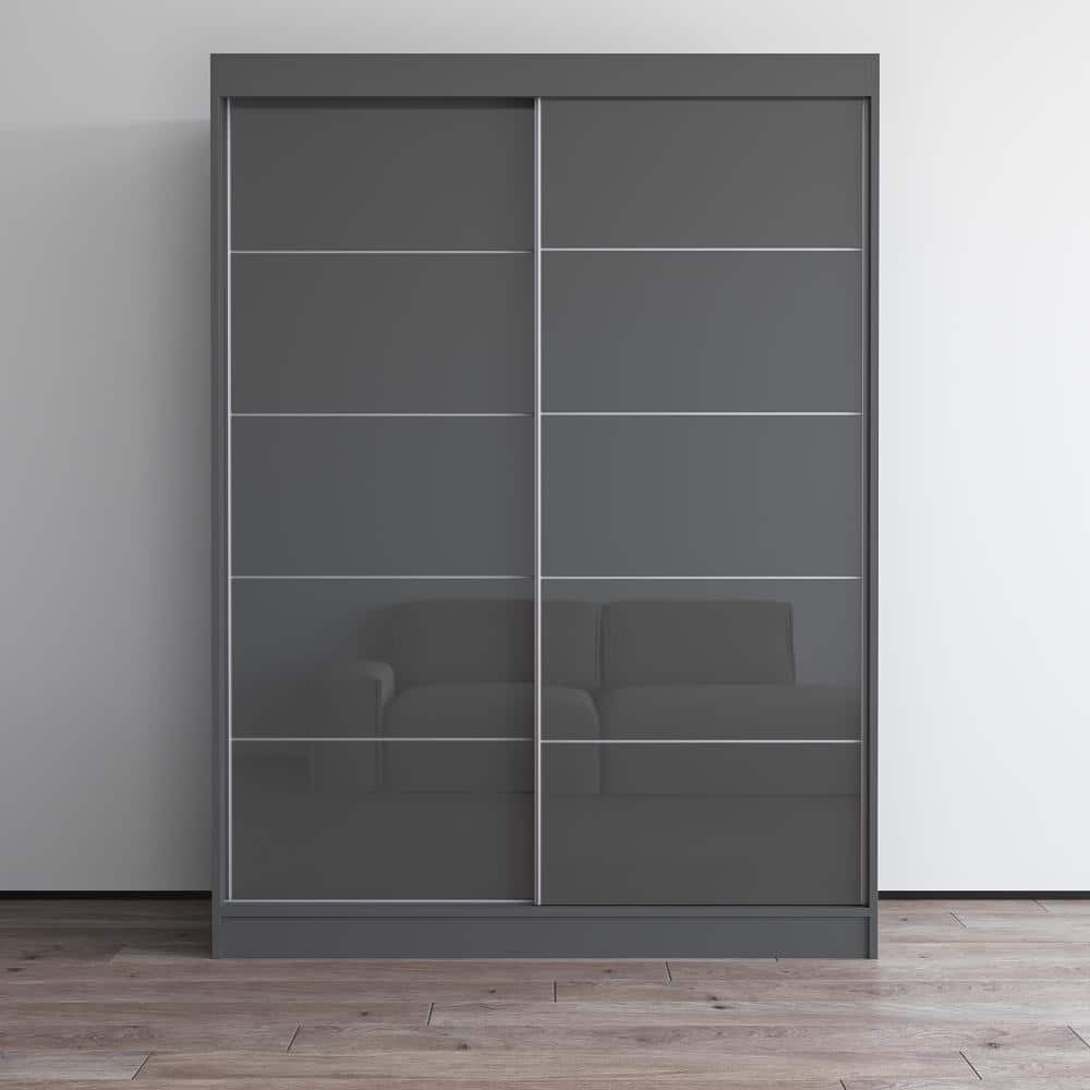 Aria 2 Door Modern High Gloss Wardrobe Armoire