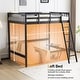 preview thumbnail 3 of 14, Solid Wood Loft Bed with USB Charging Station/LED with Flat Rungs,No Box Spring Needed