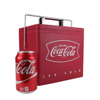 Coca-Cola Retro Ice Chest Style Electric Cooler, 12V DC 110V AC 6 Can