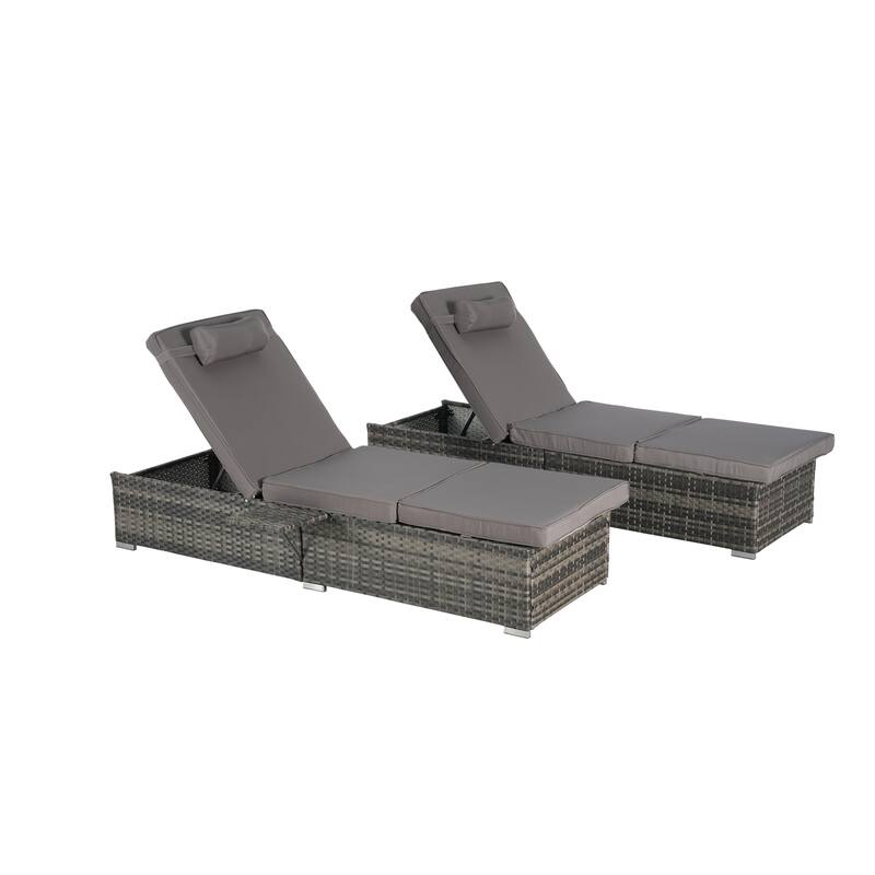 Outdoor Chaise Lounge Chair Set of 2