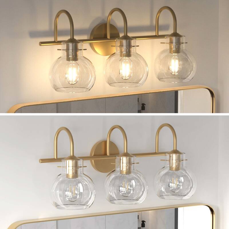 Modern Vanity Light with Clear Glass Globes in 2/3/4 Lights