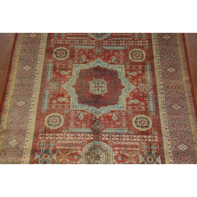 Hand Knotted Oriental 100% Wool Carpet Traditional Medallion Red Kazak Area Rug - 10' 0'' X 7' 0''