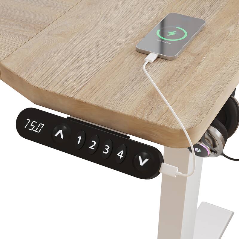 Transitional L-Shaped Desk with File Drawer, White finish