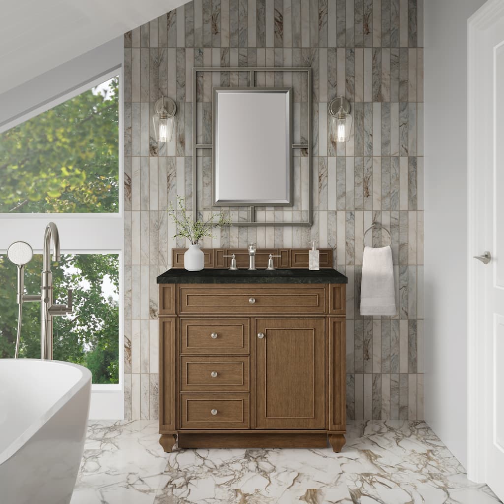 James Martin Vanities Bristol 36" Single Vanity, Saddle Brown