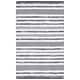 preview thumbnail 17 of 31, SAFAVIEH Augustine Heleen Stripe Fringe Rug 4' x 6' - Black/Ivory - Rectangle