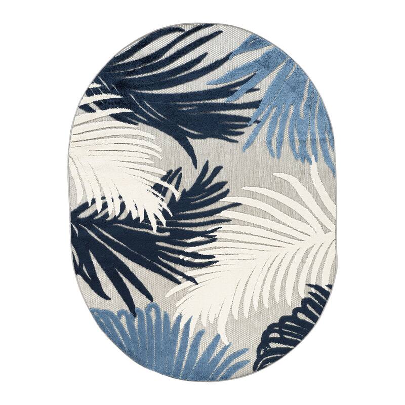 World Rug Gallery Tropical Floral Indoor/Outdoor Area Rug