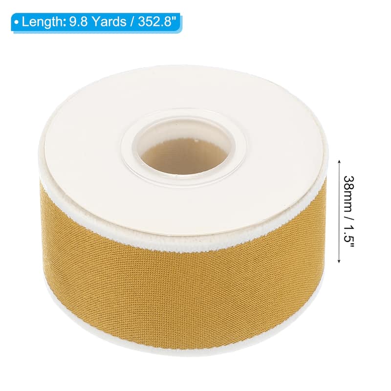 Christmas Striped Ribbon, Candy Ribbon Roll Fabric - Yellow - 9.8 Yards x 1.5"
