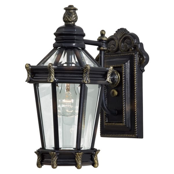 slide 2 of 3, The Great Outdoors 1 Light Outdoor Wall Sconce from the Stratford Hall Heritage with Gold Highlights