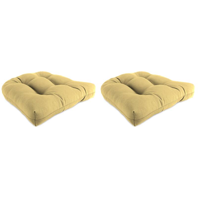 Sunbrella 18" x 18" Contoured Outdoor Wicker Seat Cushion - Set of 2 - 18'' L x 18'' W x 4'' H