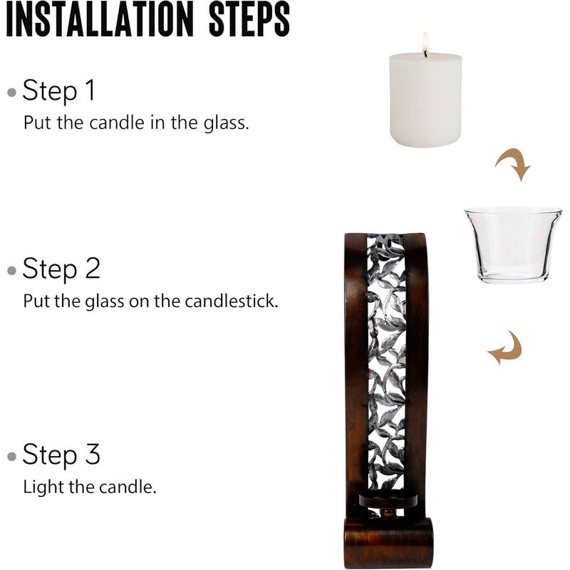 Set of 2 candle light bronze bathroom light metal glass wall light