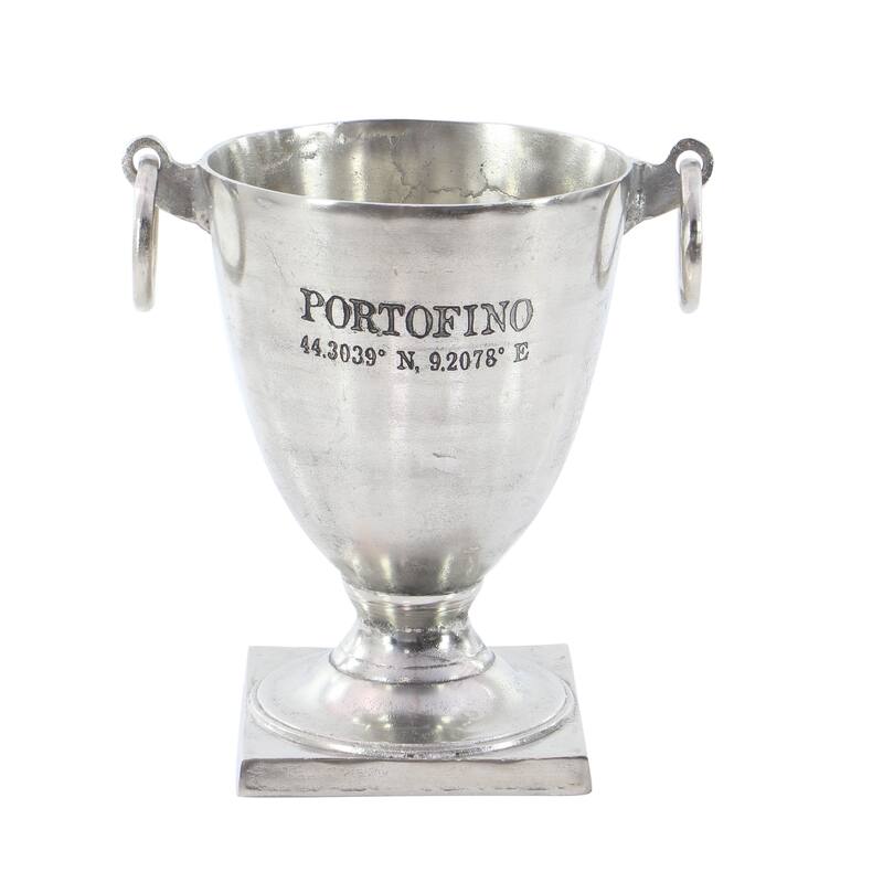 Silver Aluminum Metal Champagne 2 Bottle Ice Bucket