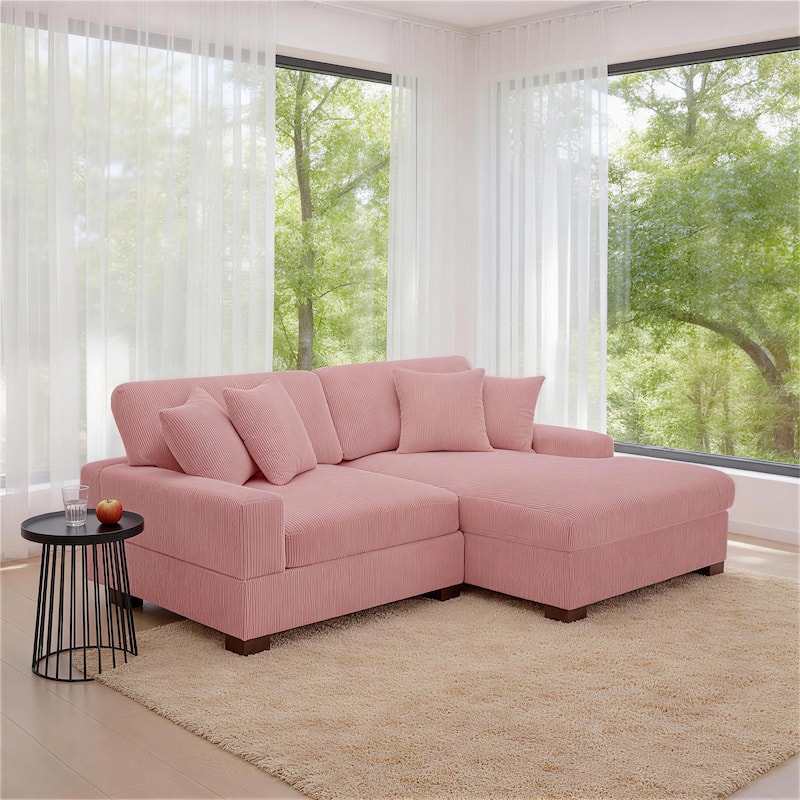 Oversized Modular Sectional Sofa Set with Pillows for Living Room