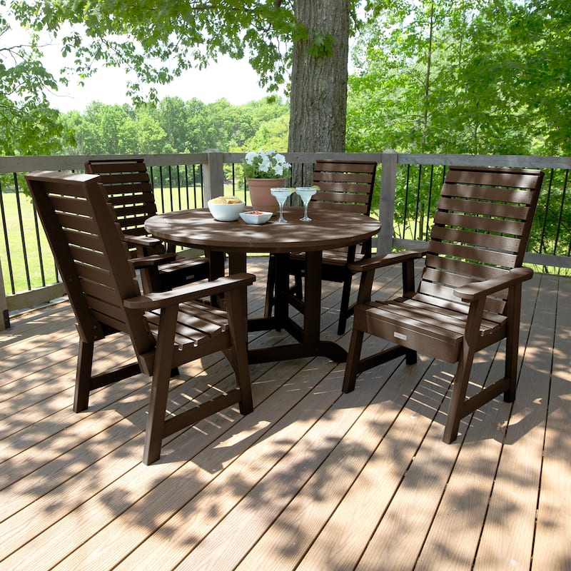 Weatherly 5-piece Outdoor Dining Set - 48" Round Table, Dining-height