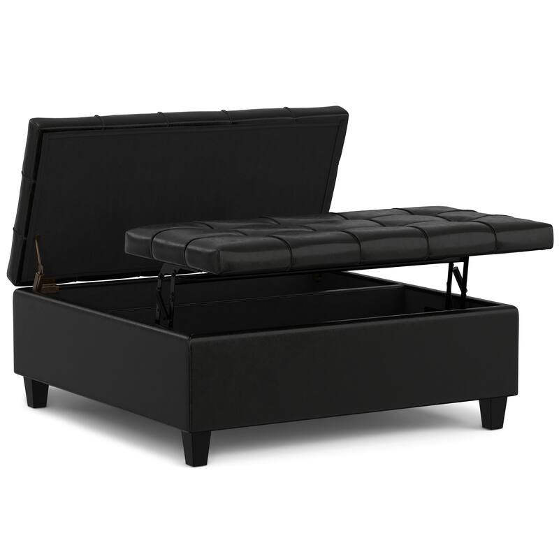 WYNDENHALL Elliot 40 inch Wide Transitional Square Table Ottoman