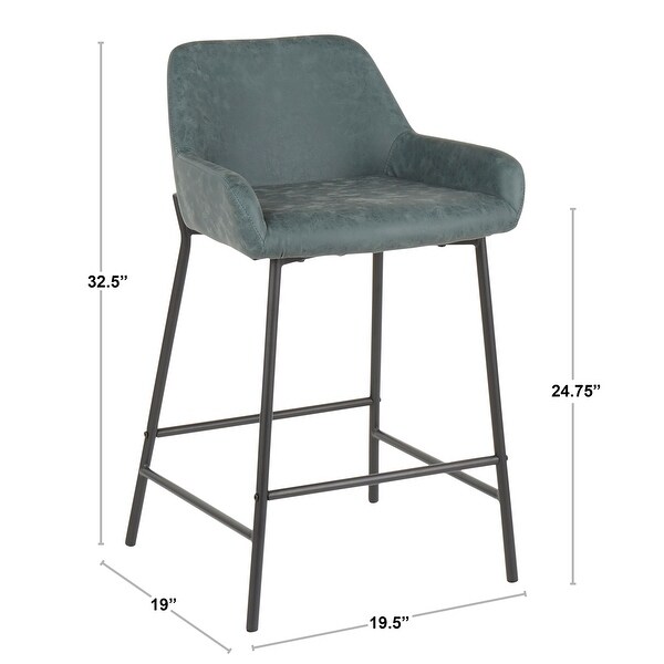 Carbon Loft Galotti Industrial Counter Stools Set of 2 N A