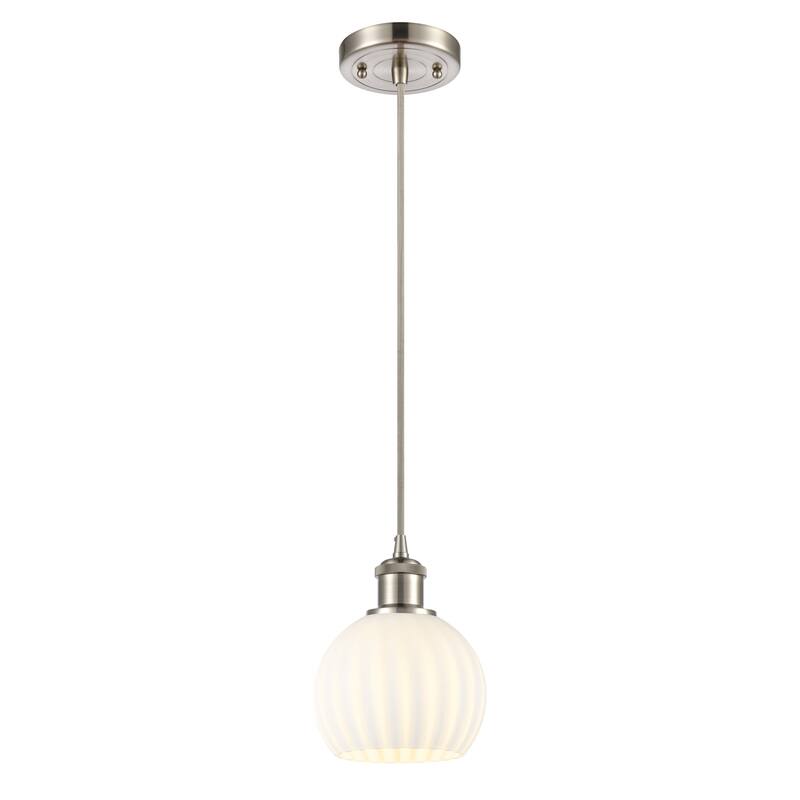 Innovations Lighting 516-1P-8-6 White Venetian Pendant White Venetian