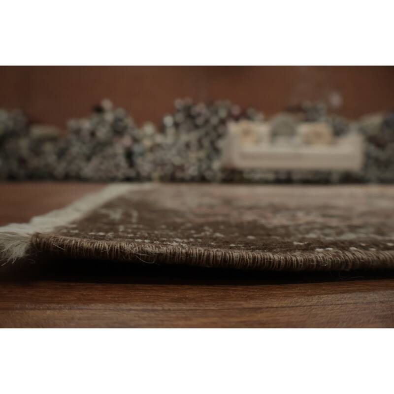 Hand Knotted Oriental 100% Wool Carpet Transitional Floral Beige & Ivories Anatolian Area Rug - 9' 3'' X 5' 9''