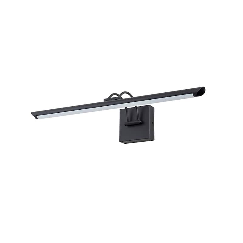 1-Light Modern Black/Gold Linear Metal Adjustable LED Picture Light/Bathroom Vanity Light