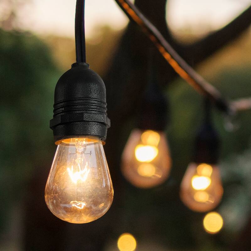 15-Light Indoor/Outdoor 48 ft. LED S14 Edison Buld String Lights by JONATHAN Y