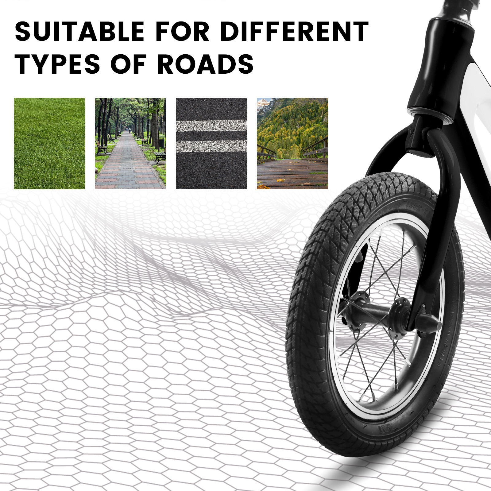 Balance bike deals with rubber tires