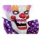preview thumbnail 9 of 9, Haunted Hill Farm 20-In. Hanging Talking Clown Head, Halloween Decoration for Indoor or Covered Outdoor Display, , Purple