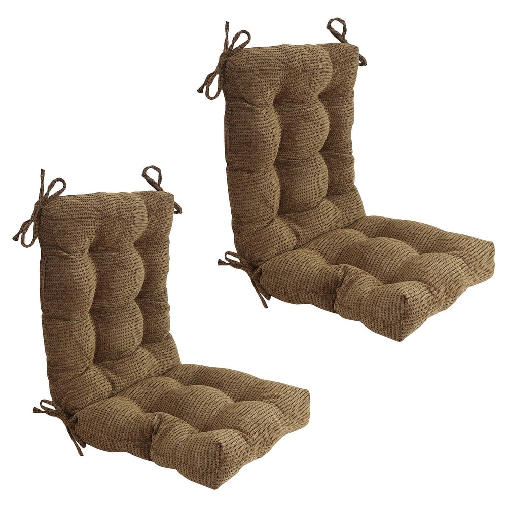 Jacquard Chenille Tufted Chair Cushion