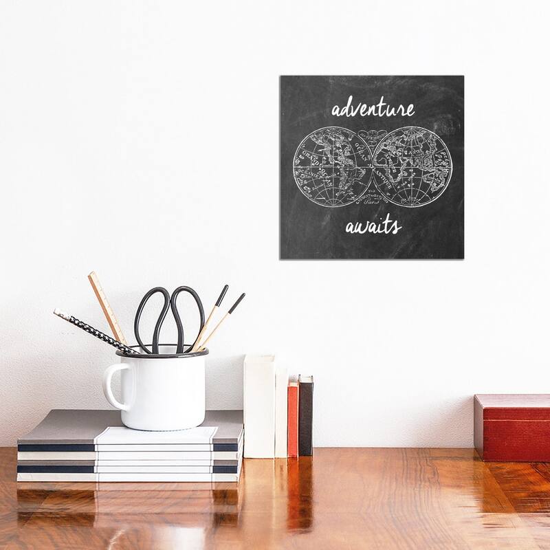 iCanvas "Adventure Awaits I" by Erin Clark Canvas Print - 12x12x0.75