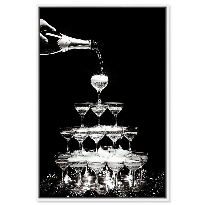 Flow of Fizz Canvas by Art Remedy - White - 24" x 36"